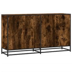 Vidaxl Komoda dimljeni hrast 134x35x76 cm inženirski les