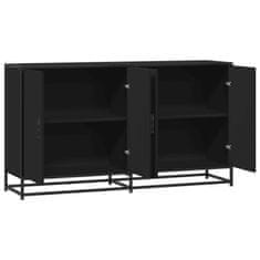 Vidaxl Komoda črna 134x35x76 cm inženirski les