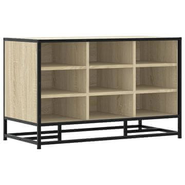 Vidaxl Klop za čevlje sonoma hrast 84x40x53,5 cm inž. les in kovina