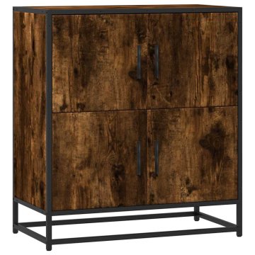 Vidaxl Komoda dimljeni hrast 68x35x76 cm inženirski les