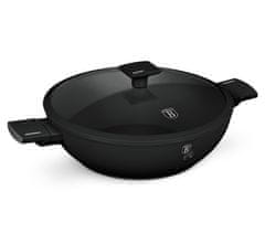Berlingerhaus Ponev WOK s titanovo površino in pokrovom 30 cm Matte Black Collection BH-8182