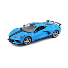Maisto - 2020 Chevrolet Corvette Stingray Coupe (High Wing), modra, 1:18