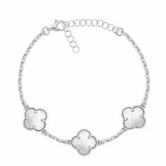 Brilio Silver Ženska srebrna zapestnica s štirikolesniki BRC191W