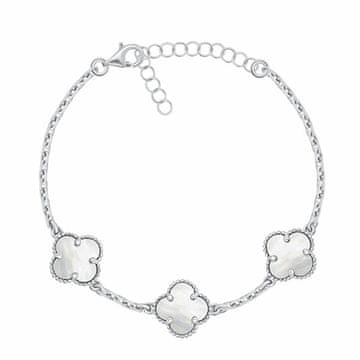 Brilio Silver Ženska srebrna zapestnica s štirikolesniki BRC191W