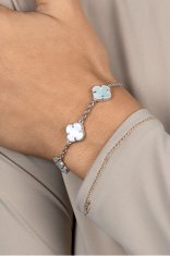 Brilio Silver Ženska srebrna zapestnica s štirikolesniki BRC191W