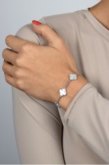 Brilio Silver Ženska srebrna zapestnica s štirikolesniki BRC191W