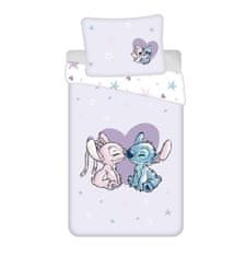 Jerry Fabrics Vključeno platno Lilo in Stitch Heart Cotton, 140/200, 70/90 cm