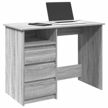 Vidaxl vidaXL Pisalna miza, siva sonoma hrastova, 102x50x75 cm, material na osnovi lesa