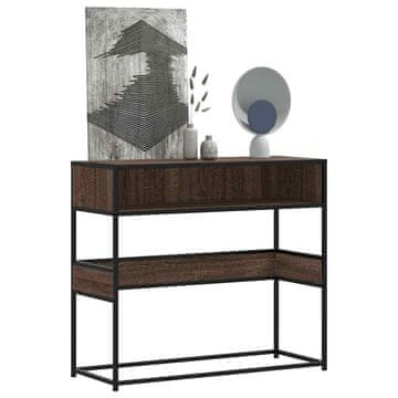 Vidaxl vidaXL Konzolna mizica rjav hrast 90x35x80 cm