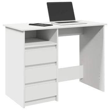 Vidaxl vidaXL Pisalna miza, bela, 102 x 50 x 75 cm, material na osnovi lesa