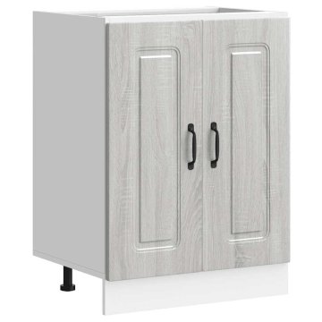 Vidaxl Osnovna omarica za umivalnik Kalmar siva sonoma 60x46x81,5 cm