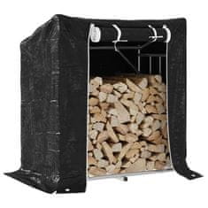 shumee vidaxL Stojalo za drva z dežnim pokrovom 101x61x110,5 cm