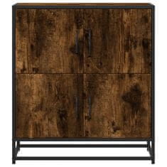 Vidaxl Komoda dimljeni hrast 68x35x76 cm inženirski les