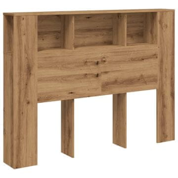 Vidaxl Omarica z vzglavjem, umetniški hrast 140x18,5x102,5 cm, inženirski les