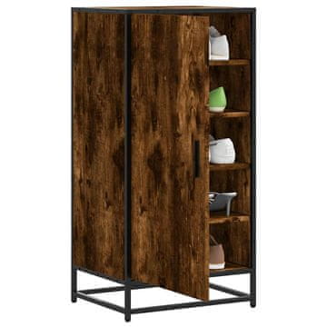 Vidaxl vidaXL Omarica za čevlje dimljen hrast 48x38x97,5 cm