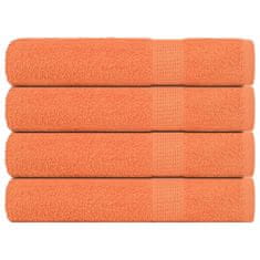 Vidaxl Brisače za savno 4 kos oranžna 80x200 cm 360 g/m² 100% bombaž