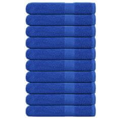 Vidaxl Brisače 10 kos modra 100x200 cm 360 g/m² 100% bombaž