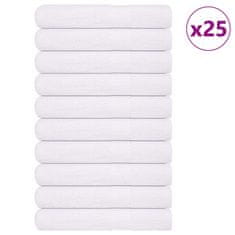 Vidaxl Brisače 25 kos bela 100x200 cm 360 g/m² 100% bombaž
