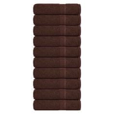Vidaxl Kopalne brisače 10 kos rjava 100x150 cm 360 g/m² 100% bombaž