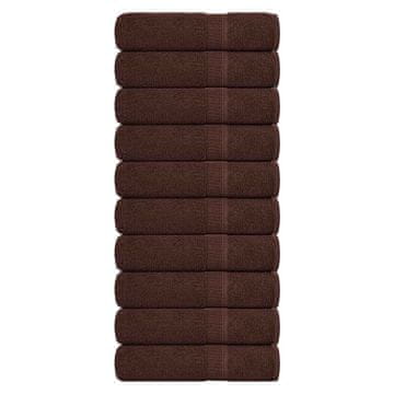 shumee vidaXL Kopalne brisače 10 kos rjava 100x150 cm 360 g/m² 100% bombaž