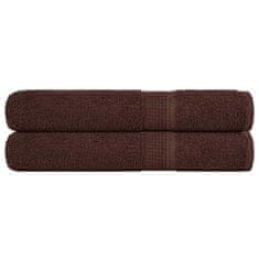 Vidaxl Brisače 2 kos rjava 100x200 cm 360 g/m² 100% bombaž