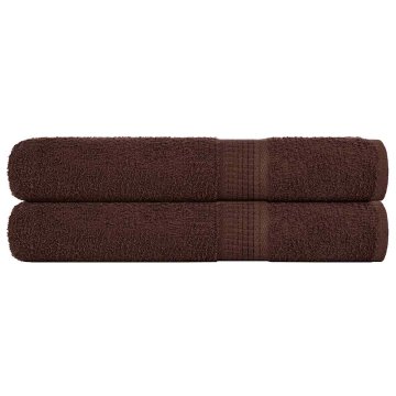 Vidaxl Brisače 2 kos rjava 100x200 cm 360 g/m² 100% bombaž