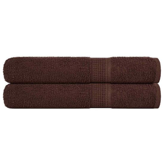 Vidaxl Brisače 2 kos rjava 100x200 cm 360 g/m² 100% bombaž