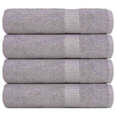 Vidaxl Brisače za tuširanje 4 kos siva 70x140 cm 360 g/m² 100% bombaž