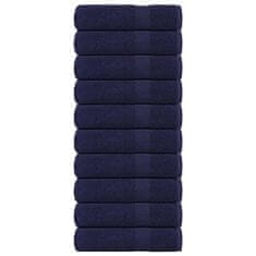 Vidaxl Brisače za tuširanje 10 kos modra 70x140cm 360 g/m² 100% bombaž