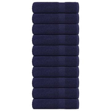 Vidaxl Brisače za tuširanje 10 kos modra 70x140cm 360 g/m² 100% bombaž