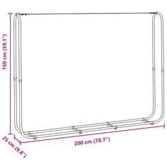 Vidaxl Stojalo za drva 200x25x150 cm Pocinkano jeklo