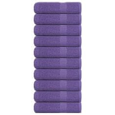Vidaxl Brisače za tuširanje 10 kos vijolična 70x140 cm 360 g/m² bombaž