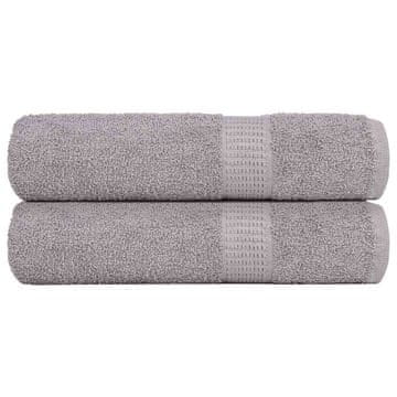 Vidaxl vidaXL Kopalne brisače 2 kosa sive 100 x 150 cm 360 g/m² 100 % bombaž