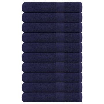 Vidaxl Brisače za savno 10 kos modra 80x200 cm 360 g/m² 100% bombaž