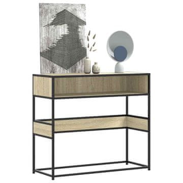 Vidaxl vidaXL Konzolna mizica, hrast sonoma, 90x35x80 cm