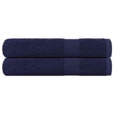 Vidaxl Brisače za savno 2 kos modra 80x200 cm 360 g/m² 100% bombaž