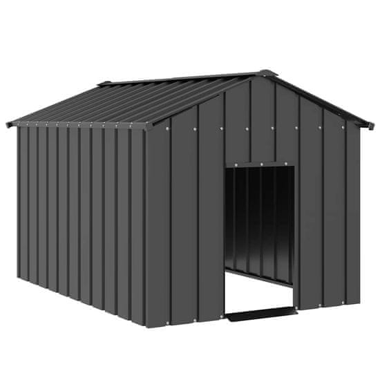 shumee vidaXL Pasja hiša s streho 113x153x101 cm Pocinkano jeklo