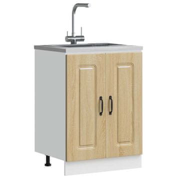 Vidaxl vidaXL Omarica za kuhinjsko korito Kalmar hrast sonoma 60x46x81,5 cm