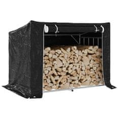 shumee vidaxL Stojalo za drva z dežnim pokrovom 150,5x100,5x110,5 cm