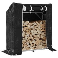 shumee vidaxL Stojalo za drva z dežnim pokrovom 100,5x40,5x110,5 cm