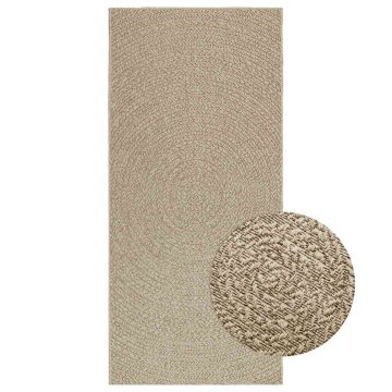 shumee vidaXL Rug "ZIZUR" Bež 100x200 cm Juta videz Notranje in zunanje