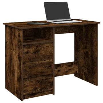 Vidaxl vidaXL Pisalna miza, dimljen hrast, 102x50x75 cm, material na osnovi lesa
