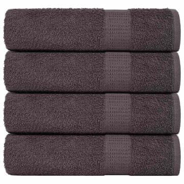 shumee vidaXL Kopalne brisače 4 kos FROGN antracit 100x150 cm 100% bombaž