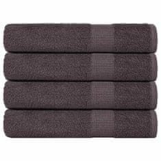 Vidaxl Brisače za savno 4 kos FROGN antracit 80x200 cm 100% bombaž