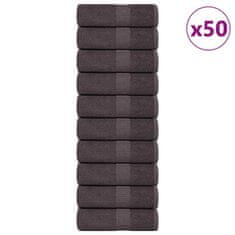 Vidaxl Brisače za goste 50 kos FROGN antracit 30x50 cm 100% bombaž