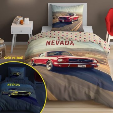 Detexpol Vključeno platno Mustang luminous Bombaž, 140/200, 70/80 cm