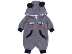 Disney Siv, športni kombinezon z Mickey Mouse kapuco 0-3 m 62 cm