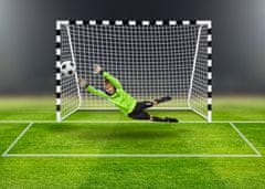 BOO Profesionalni nogometni gol 300 x 200 cm bel in črn