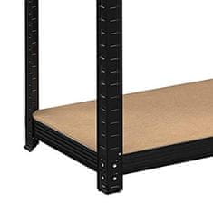 Gockowiak 5-nivojski črni regal za shranjevanje 625 kg 150 x 75 x 30 cm