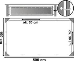 Gockowiak Prevleka za balkon, siva, 1x5 m